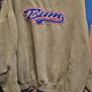 Olive Vintage 90s BUM Equipment Sweatshirt Mens XXL